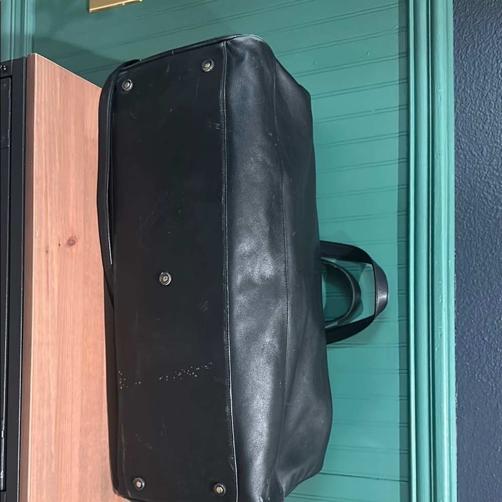 Coach Black Leather Duffel Bag - Picture 3 of 5